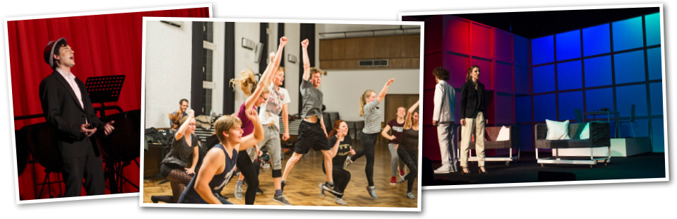 Gesang, Probe und Bühnenbild bei der Musicalgruppe